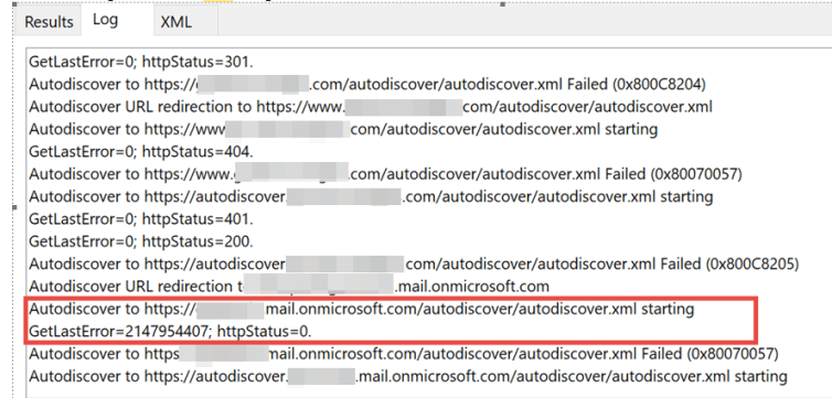 OutlookAutoConfigurationLog